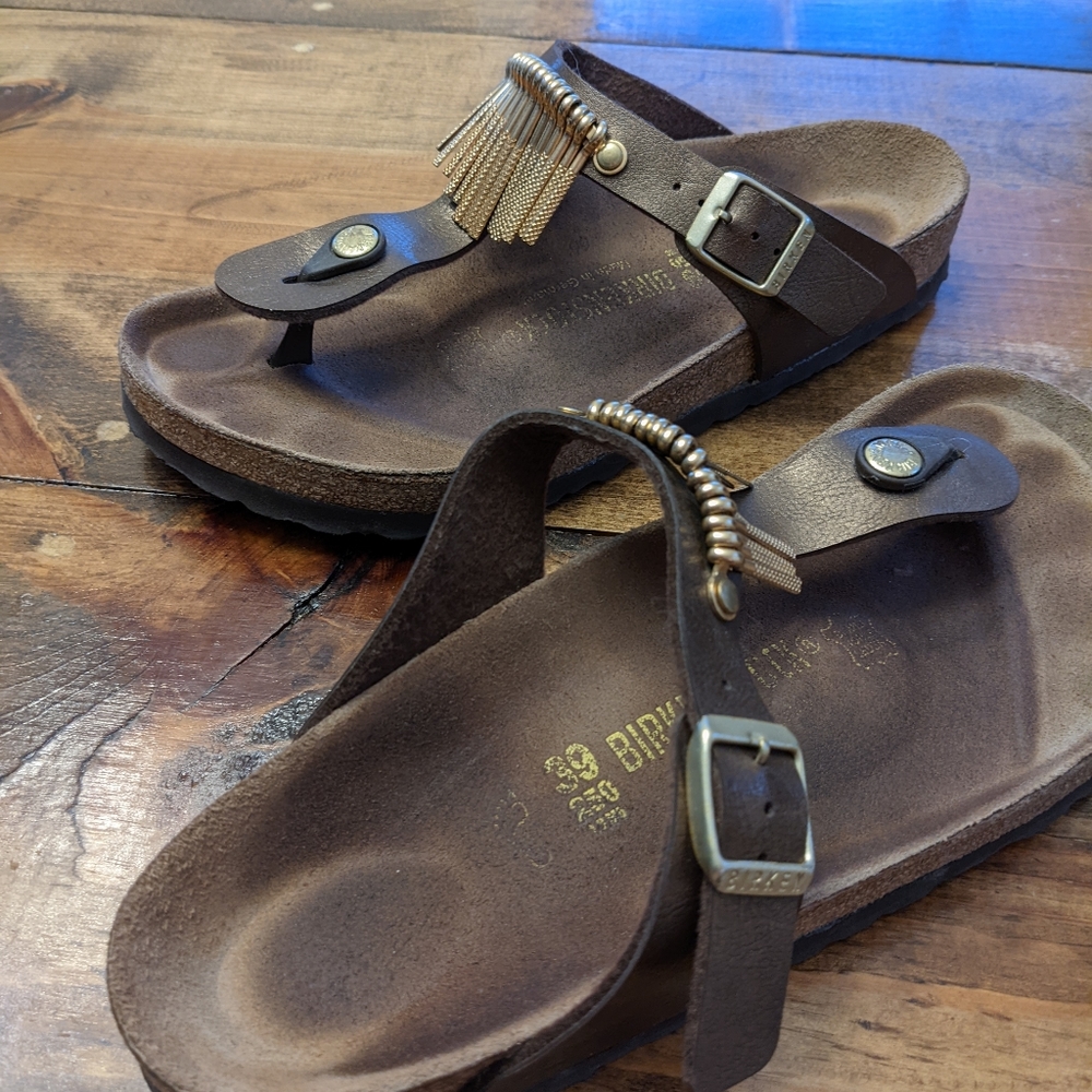 Birkenstock Women's Gizeh Metal Fringe